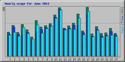 Hourly usage for June 2013