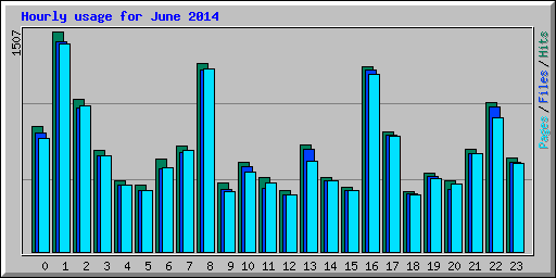 Hourly usage for June 2014