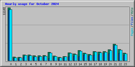 Hourly usage for October 2024