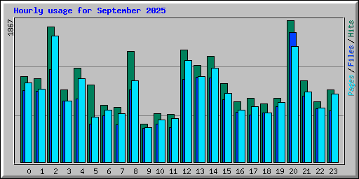 Hourly usage for September 2025
